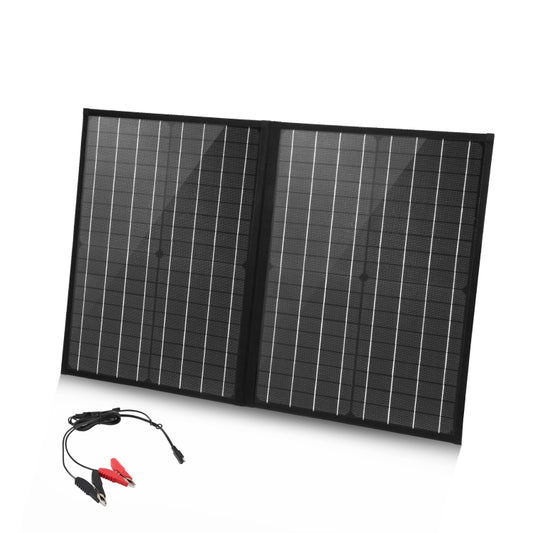 HAWEEL 50W Foldable Solar Panel Charger Travel Folding Bag, 50W