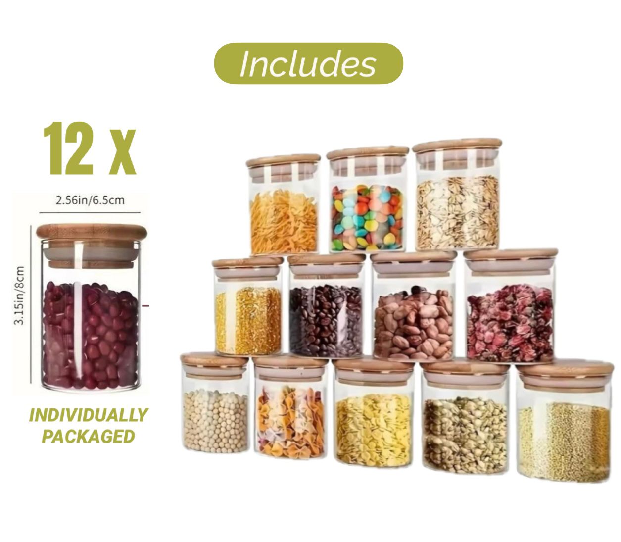 12 Piece Spice Jar Set