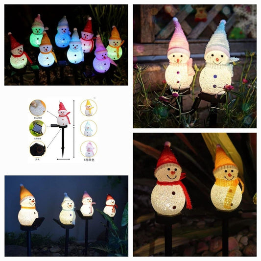 Statue Solar Light – Father Christmas Snowman