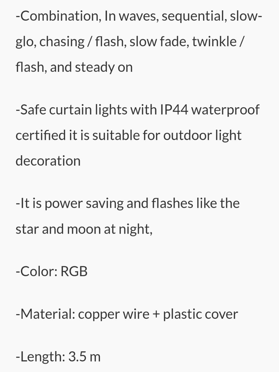 Moon and Stars String Light RGB