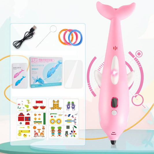 3D Printing Pen Three-Dimensional Painting Graffiti Brush, Dolphin Pink