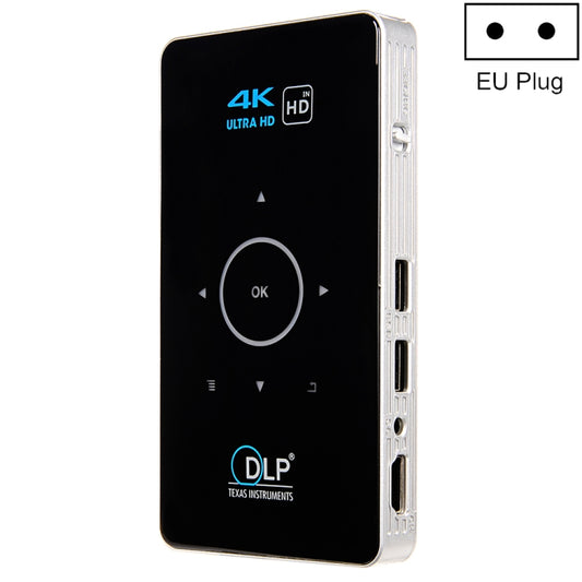 C6 1G+8G Android System Intelligent DLP HD Mini Projector Portable Home Mobile Phone Projector,, US Plug (Black), EU Plug (Black), UK Plug (Black), AU Plug (Black), US Plug (White), EU Plug (White), UK Plug (White), AU Plug (White)