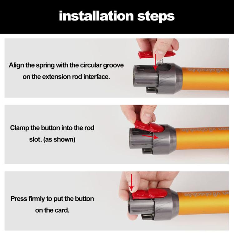 For Dyson Vacuum Cleaners Switch Button Snap Repair Parts With Box, Long Button