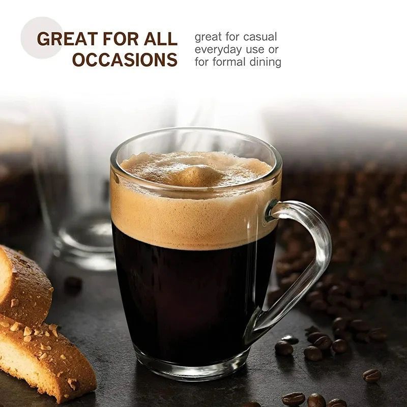 6pc Glass Mugs 310ml