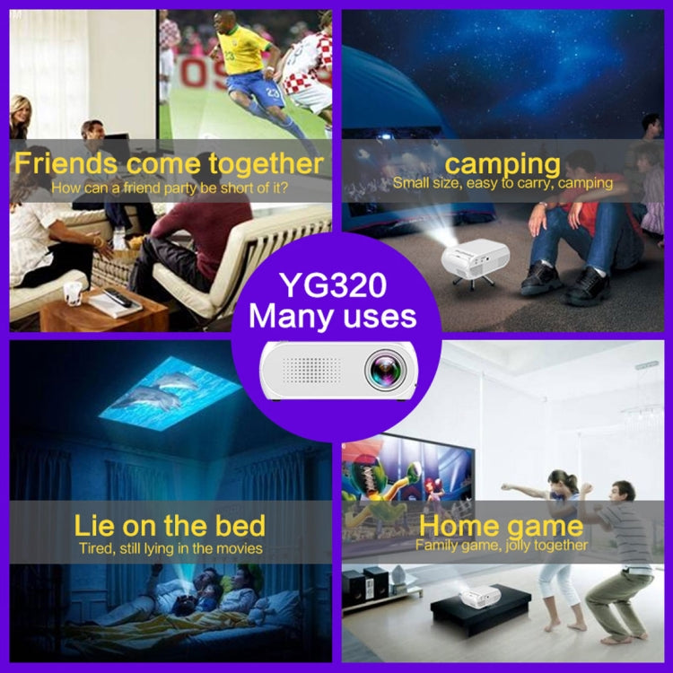 YG320 320*240 Mini LED Projector Home Theater, Support HDMI & AV & SD & USB, YG320 Black, YG320 Silver, YG320 White
