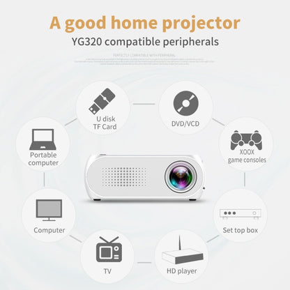 YG320 320*240 Mini LED Projector Home Theater, Support HDMI & AV & SD & USB, YG320 Black, YG320 Silver, YG320 White