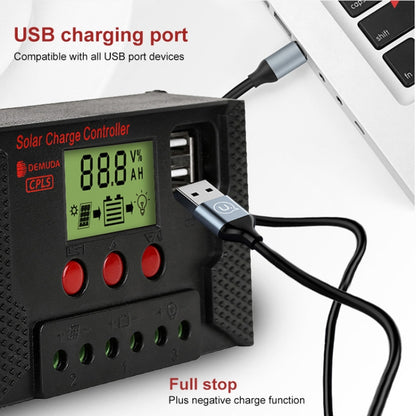 PWM Solar Controller 12V / 24V Lithium Battery Charging Photovoltaic Panel Charging Street Light Controller with Dual USB Output, CPLS-10A, CPLS-20A, CPLS-30A, CPLS-40A, CPLS-50A, CPLS-60A