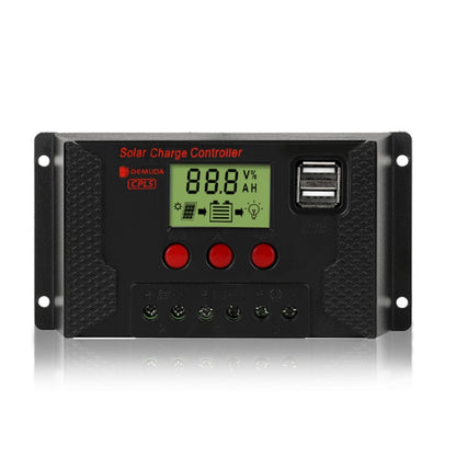 PWM Solar Controller 12V / 24V Lithium Battery Charging Photovoltaic Panel Charging Street Light Controller with Dual USB Output, CPLS-10A, CPLS-20A, CPLS-30A, CPLS-40A, CPLS-50A, CPLS-60A