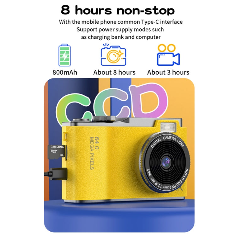 LK003 2.4 inch Dual-lens 4K HD CCD Camera Retro Kids Camera, LK003