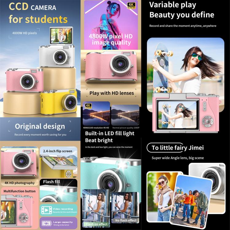 LK007 2.4 inch HD CCD Camera Retro Kids Camera, LK007