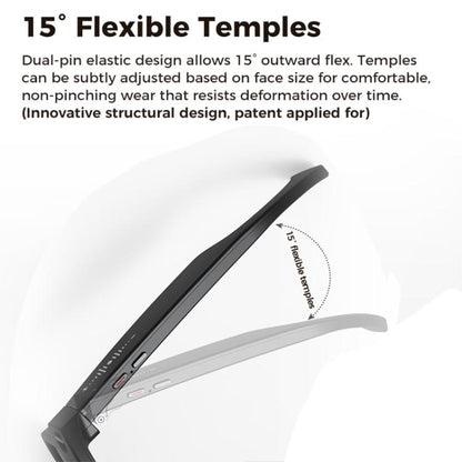 M02 Ultra 8MP Camera AI Smart Glasses Photochromic Lenses, with Black Charging Case, with Brown Charging Case