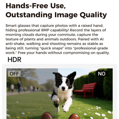 M02 Ultra 8MP Camera AI Smart Glasses Photochromic Lenses, with Black Charging Case, with Brown Charging Case