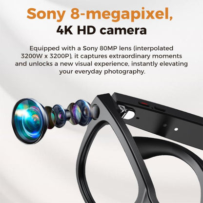 M02 8MP Camera AI Smart Glasses with Photochromic Lenses