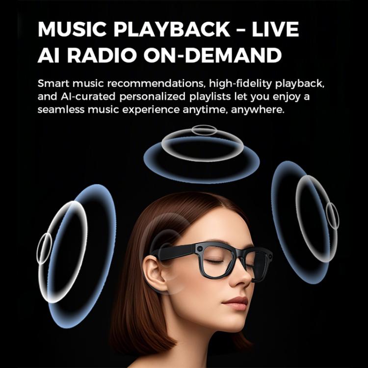 M01S 5MP Smart AI Camera Glasses Supports Voice Calls, Video Recording, WiFi Transmission