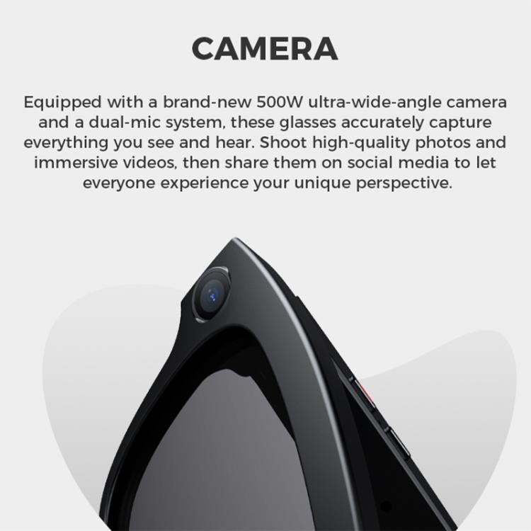 M01S 5MP Smart AI Camera Glasses Supports Voice Calls, Video Recording, WiFi Transmission