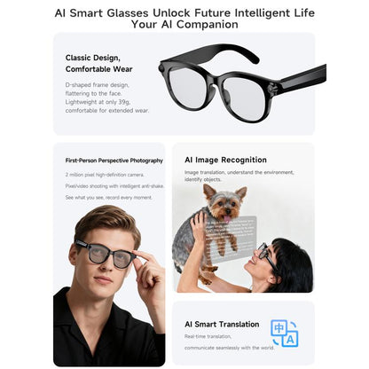 M89 2MP AI Smart Glasses Support Bluetooth Call, AI Intelligent Voice Assistant
