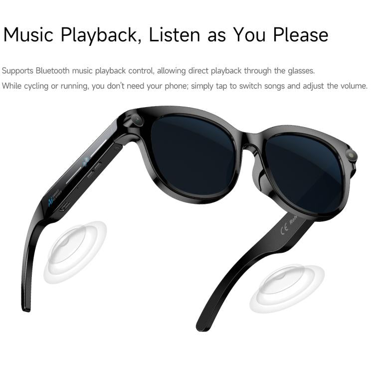 M89 2MP AI Smart Glasses Support Bluetooth Call, AI Intelligent Voice Assistant