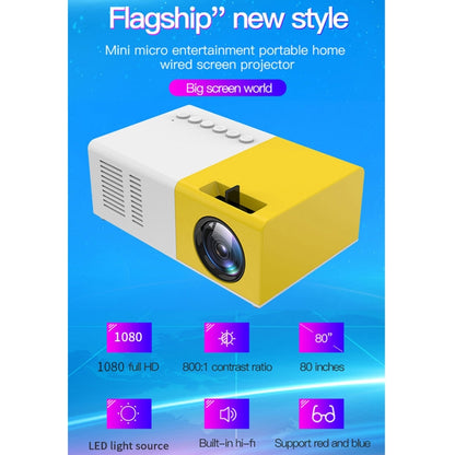 J9 1920x1080P 15 ANSI Portable Home Theater Mini LED HD Digital Projector, Basic Version,, EU Plug, US Plug, UK Plug, AU Plug
