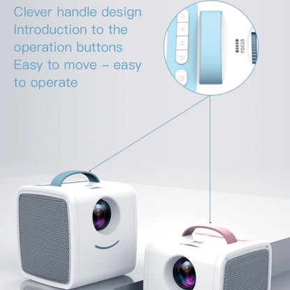 Q2 LED 1080P Mini Portable Projector Children Projector, EU Plug, US Plug, UK Plug, AU Plug