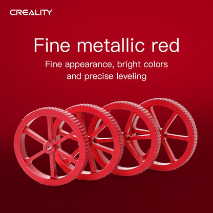 Creality Metal Red Hand Screwed Leveling Nut for Ender-3 / Ender-3 Pro / Ender-3 V2 / CR-10 Pro V2 3D Printer