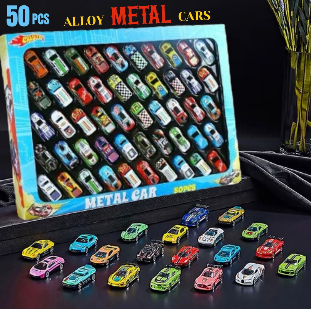 Alloy Car Model Cars in a Gift Box 50 Cars