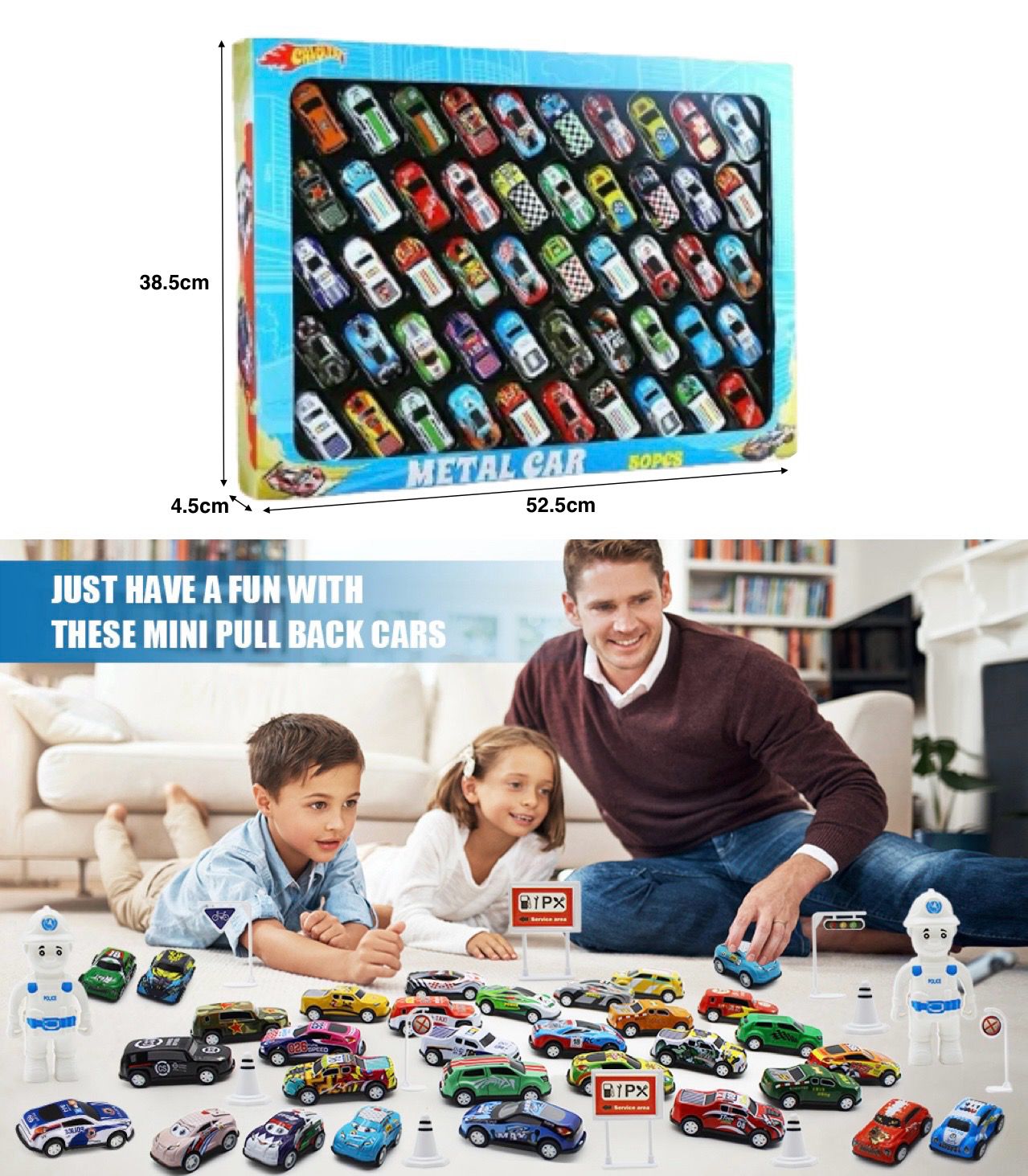 Alloy Car Model Cars in a Gift Box 50 Cars