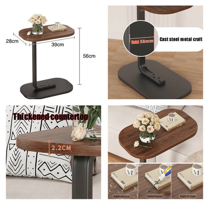 C-Shaped Couch Side Table Rectangle