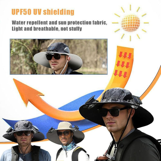 Solar Fan Hat Dual-fan