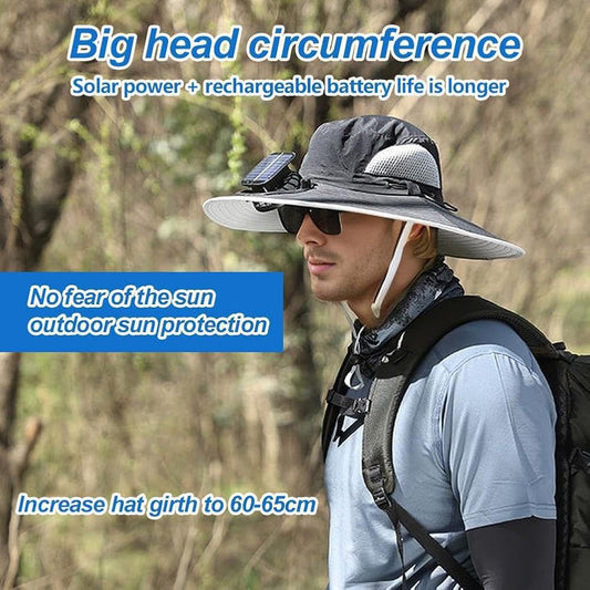 Solar Fan Hat Dual-fan