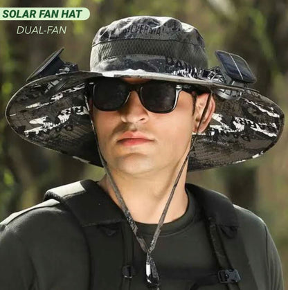 Solar Fan Hat Dual-fan
