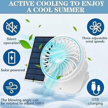 Solar Fan Cap Dual-mode