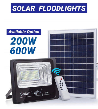 Solar Floodlight with Remote 200W and 600W
