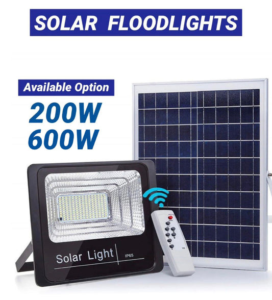Solar Floodlight with Remote 200W and 600W
