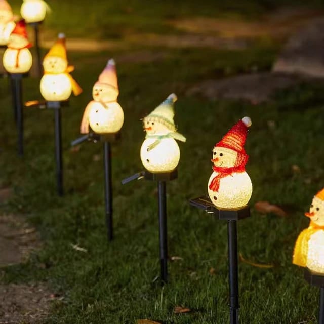Statue Solar Light – Father Christmas Snowman