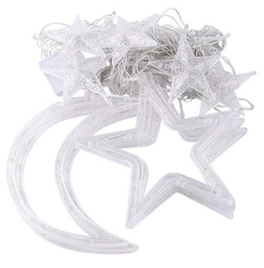 Star and Christmas Tree LED Fairy Curtain Light RGB 3m with Tail Plug Extension 8 Modes