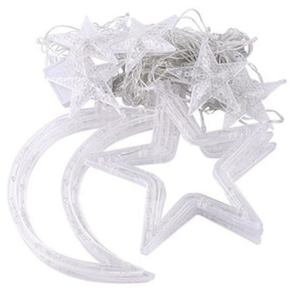 Star and Christmas Tree LED Fairy Curtain Light RGB 3m with Tail Plug Extension 8 Modes