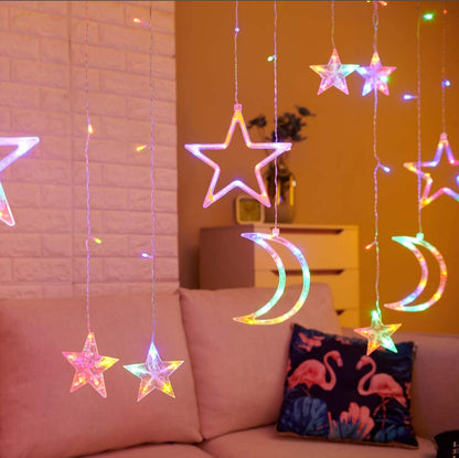Moon and Stars String Light RGB