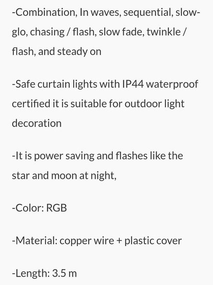 Moon and Stars String Light RGB