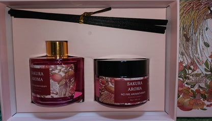 Essential Oil Scented Candle and Diffuser Set - in Gift Box