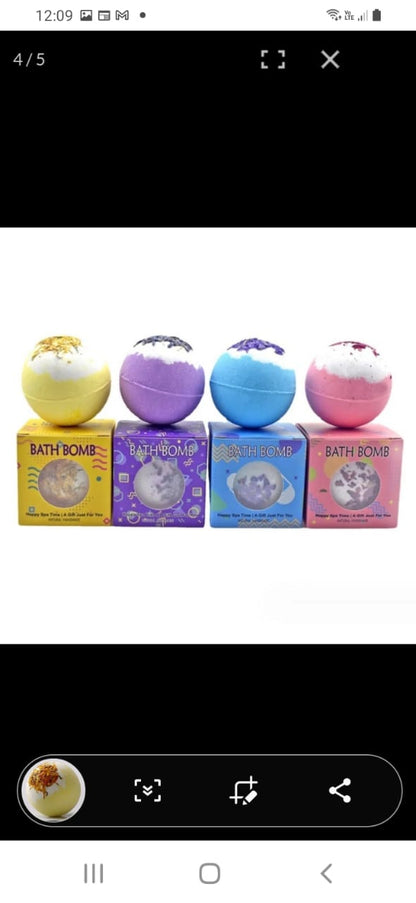 Essential Oil Bath Bombs Pack of 6