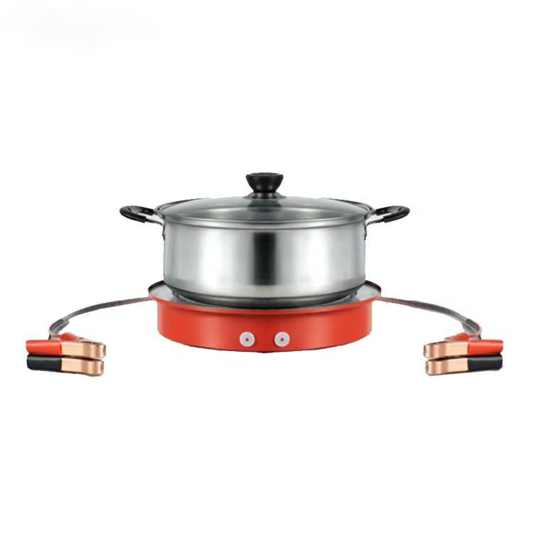 Single Plate Stove with Battery Leads - 12V 450W
