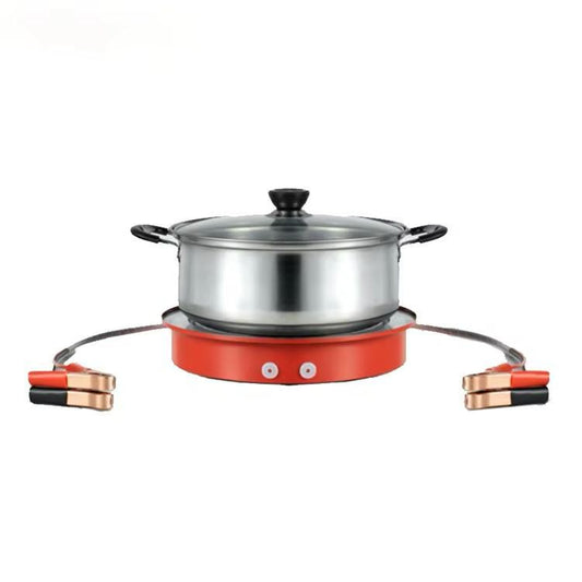 Single Plate Stove with Battery Leads - 12V 450W
