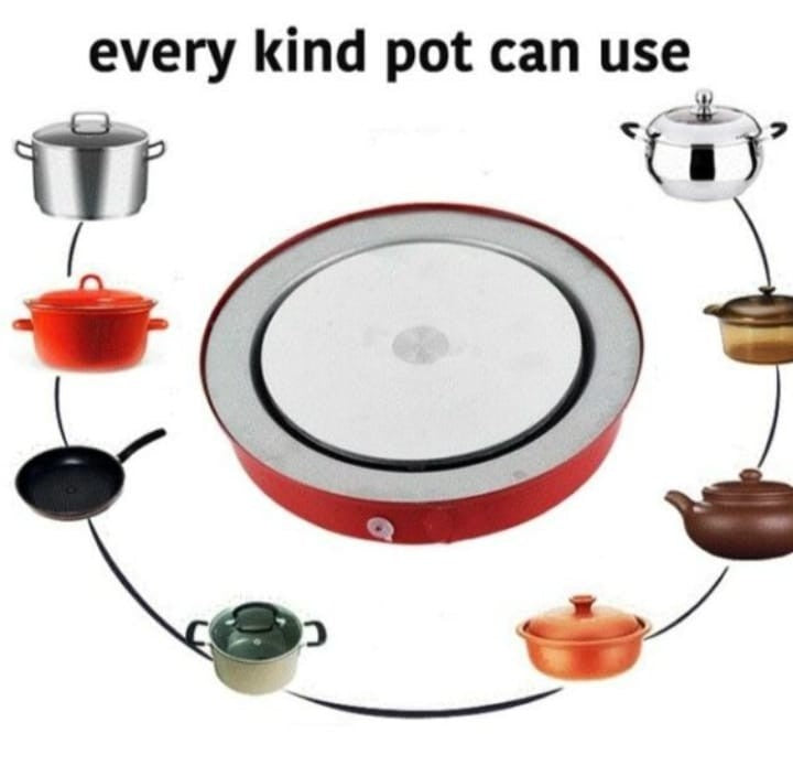 Single Plate Stove with Battery Leads - 12V 450W