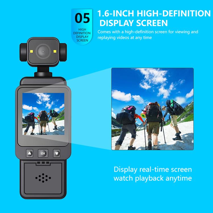 1080P Ultra-HD Clip Pocket Vlog Camera WiFi Portable Video Recorder Camera, Pocket Vlog Camera