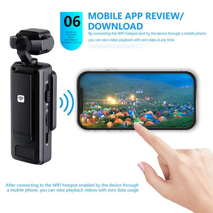 1080P Ultra-HD Clip Pocket Vlog Camera WiFi Portable Video Recorder Camera, Pocket Vlog Camera
