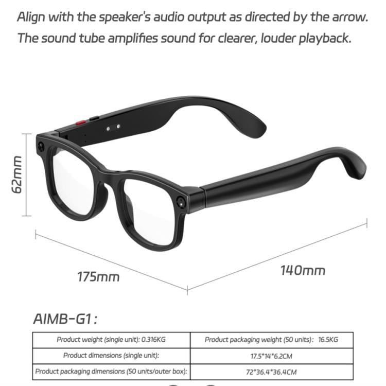 G1 Smart Glasses, Support AI Translation / Take Photos / AI Conversation