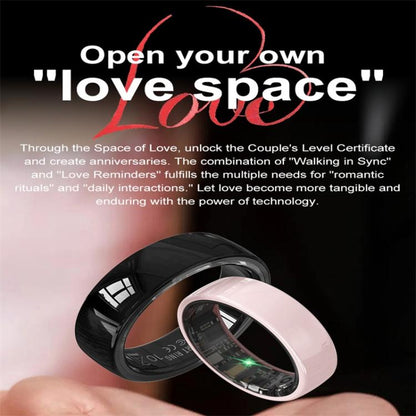 R12 SIZE 10 Smart Ring, Support Heart Rate / Blood Oxygen / Sleep Monitoring / Female Health