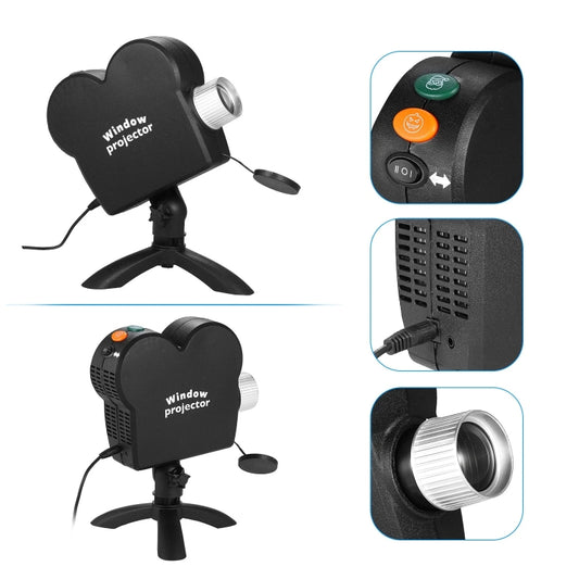 Christmas Halloween Laser Projector Mini Window Home Theater Projector, US Plug, UK Plug, EU Plug, AU Plug