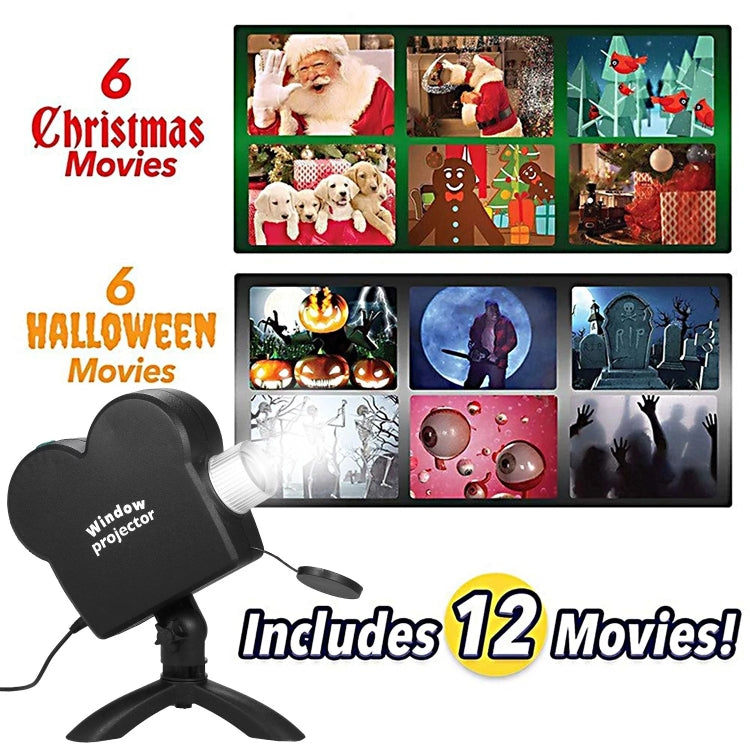 Christmas Halloween Laser Projector Mini Window Home Theater Projector, US Plug, UK Plug, EU Plug, AU Plug