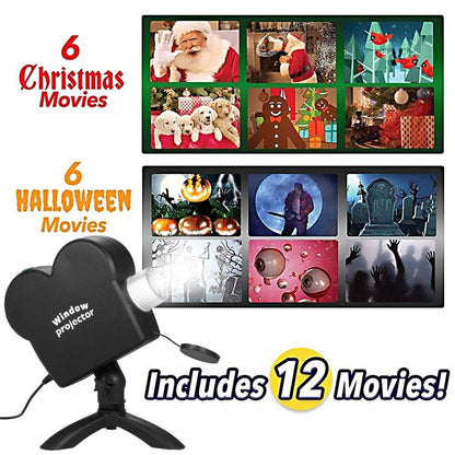 Christmas Halloween Laser Projector Mini Window Home Theater Projector, US Plug, UK Plug, EU Plug, AU Plug